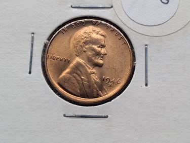 1946-S GEM BU Lincoln Wheat Cent. WWII Era. Tough Grade