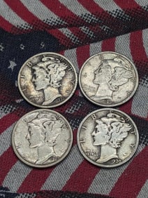 1928-S, 1929-S, 1930-S, & 1931-S Mercury Dimes