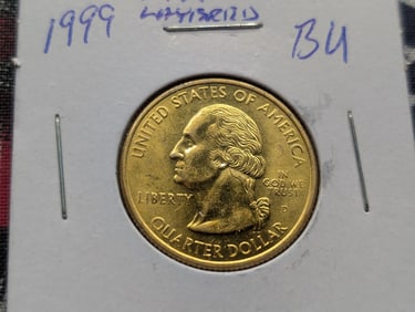 1999-D Washington Quarter, 24kt Layered