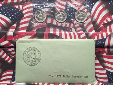 1979 P,D & S - SBA Dollar Souvenir Set Original Government Packaging