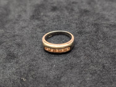 Size 7 3/4 .925 Gold Plated Ring. 4.1 grams Condition