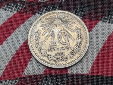 1905 Mexico Silver 10 Centavos