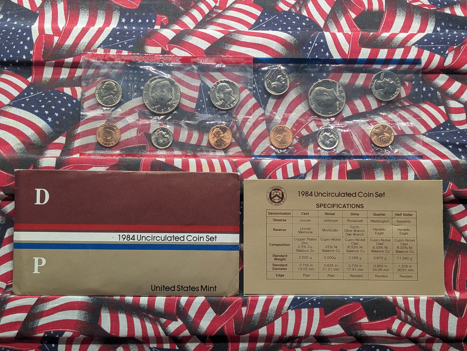 1984-D & P U.S. Mint Uncirculated Coin Set Original Government Packaging (1 of 5)