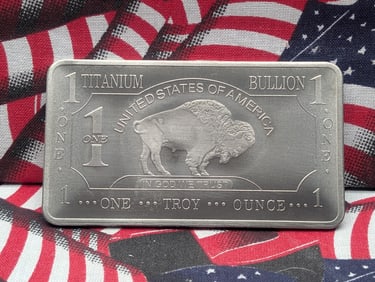 1 Ounce-.999 Pure Titanium-Buffalo Style, BU