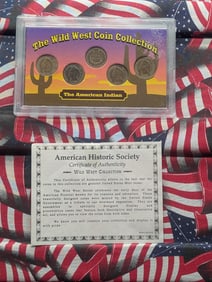 The Wild West Coin Collection The American Indian Coins /w Certificate of Authenticity