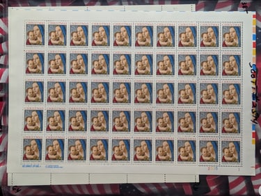 (2) Full Sheets U.S. Postage Stamps, All Mint, Original Gum, Never Hinged