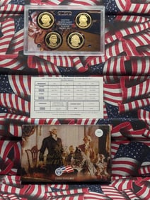 2007-S U.S. Mint Presidential One Dollar Coin Proof Set. 4 Coins.