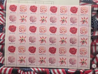 (2) Full Sheets U.S. Postage Stamps, All Mint, Original Gum, Never Hinged