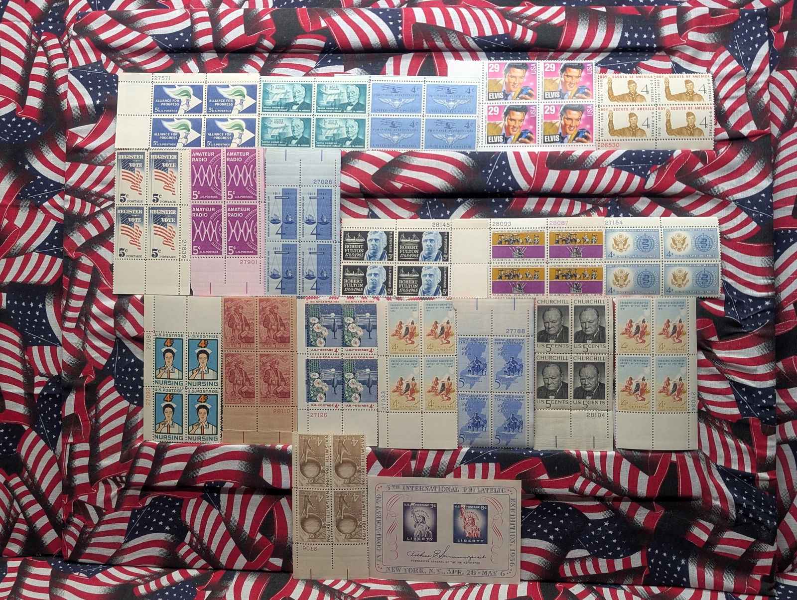 (20) Assorted Plate Blocks, All Mint, Original Gum, Never Hinged (1 of 13)