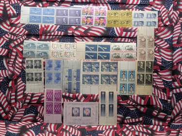 (20) Assorted Plate Blocks, All Mint, Original Gum, Never Hinged