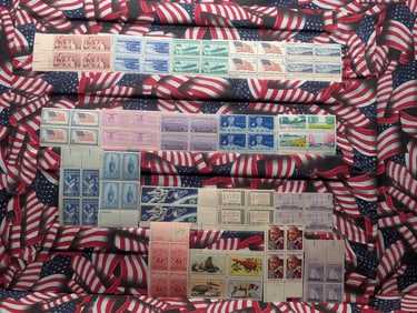 (20) Assorted Plate Blocks, All Mint, Original Gum, Never Hinged