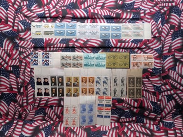 (20) Assorted Plate Blocks, All Mint, Original Gum, Never Hinged