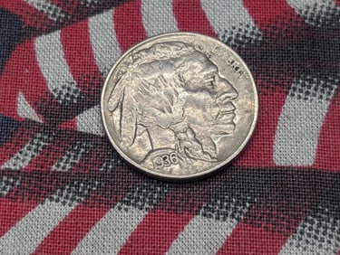 1936, XF-AU, Bold Details, Full Horn, Buffalo Nickel, 89 Years Old