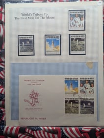Nigeria Tribute To World Of First Man On The Moon, All Mint, Original Gum, Never Hinged