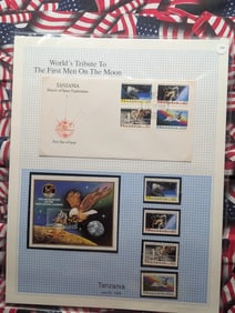 Tanzania Tribute To World Of First Man On The Moon, All Mint, Original Gum, Never Hinged