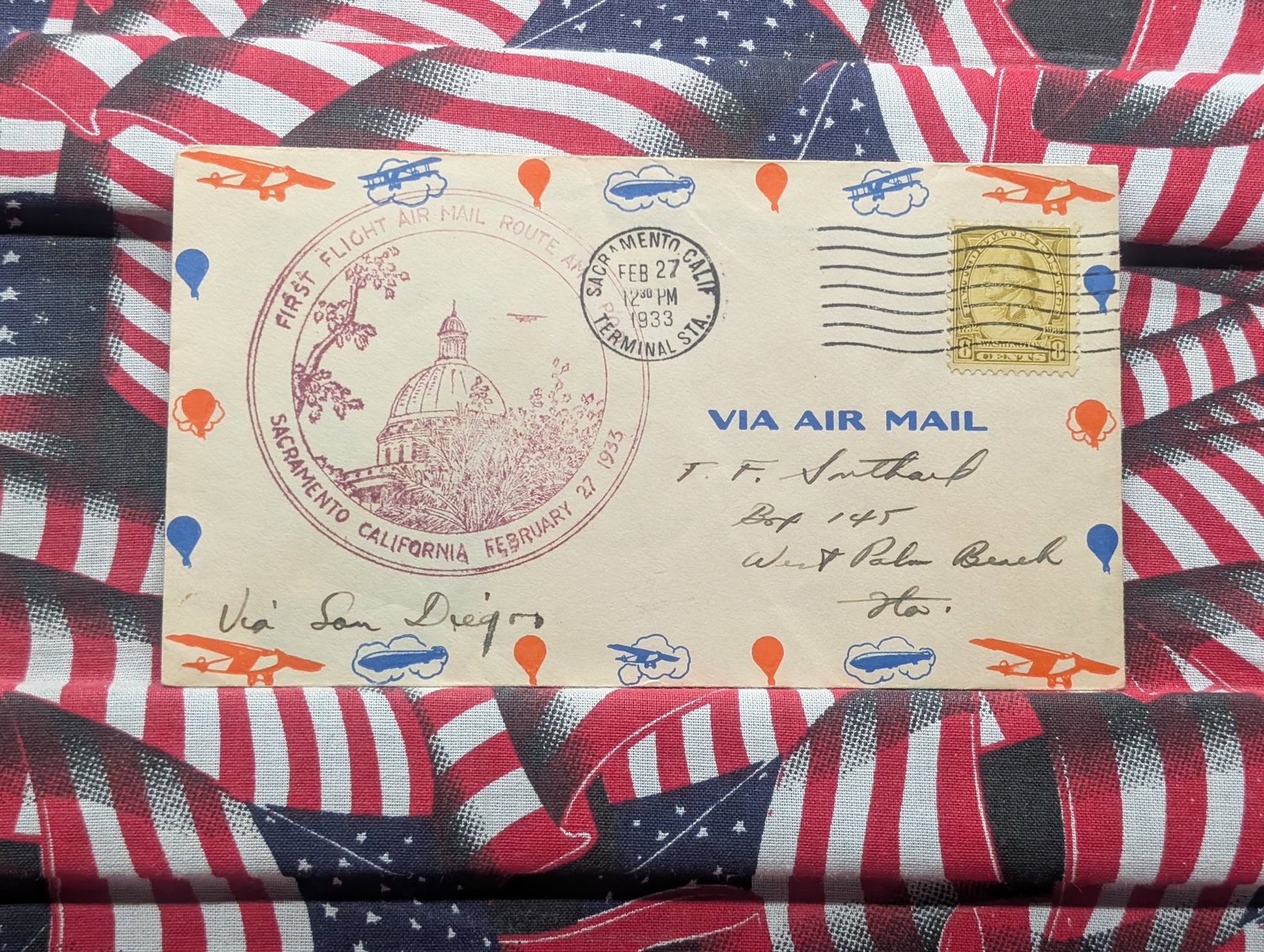 1933 First Flight Cachet: 1933 First Flight Cachet