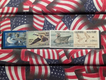 (4) California Duck Stamps, Two Are Unused