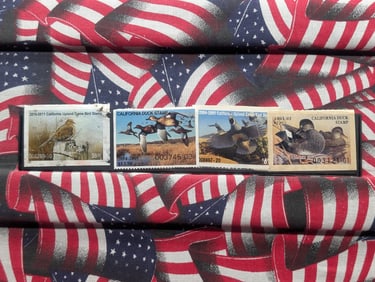 (4) California Duck Stamps & Upland Game Stamps