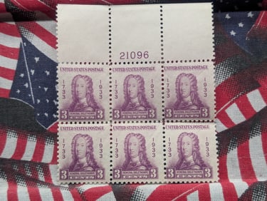 One Plate Block Valuable Stamps, All Mint, Original Gum, Never Hinged