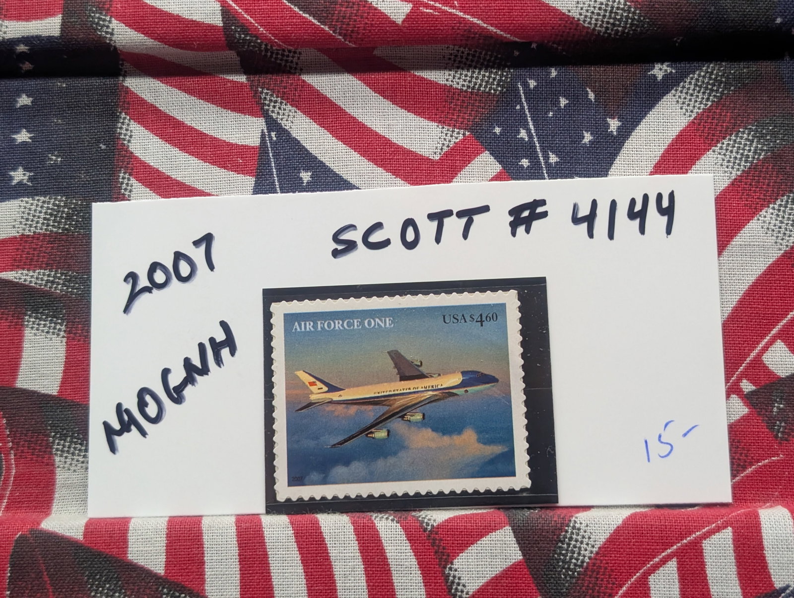 2007 Air Force One Stamp, Scott # 4144, Mint, Original Gum, Never Hinged: 2007 Air Force One Stamp, Scott # 4144, Mint, Original Gum, Never Hinged