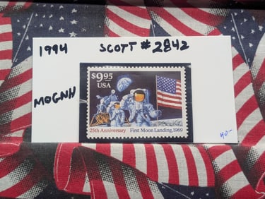 1994 25th Anniversary Of First Moon Landing Stamp, Scott # 2842, Mint, Original Gum, Never Hinged