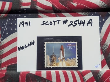 1991 Space Shuttle Launch Stamp, Scott # 2544 A, Mint, Original Gum, Never Hinged