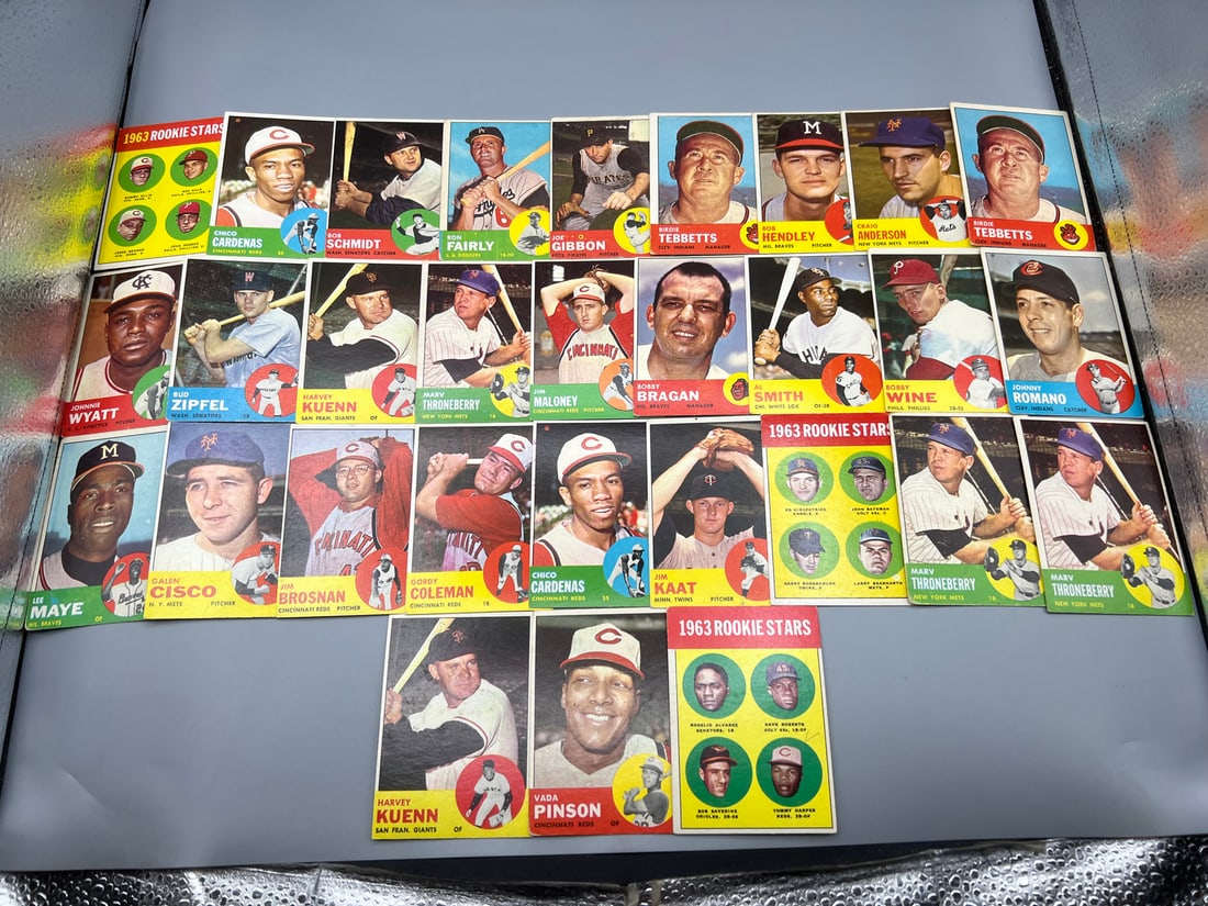 Lot of (30) 1963 Topps Baseball Cards - Varying Conditions (1 of 5)