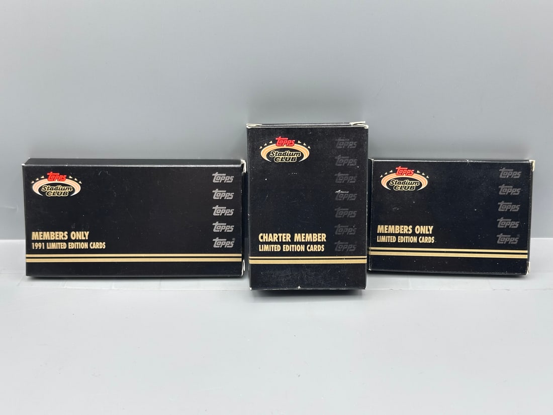 1991 Stadium Club Members Only Box Sets Lot of 3 - Nolan Ryan, Jeff Bagwell RC, Ken Griffey Jr, (1 of 6)