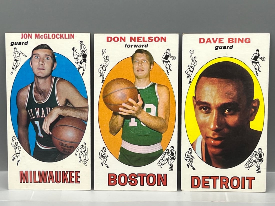 1969-70 Topps Jon McGlocklin RC #14, Don Nelson RC #82, & Dave Bing RC #55 (1 of 2)