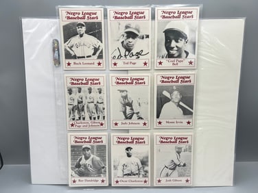 1986 Fritsch Negro League Baseball Stars Complete Set - Satchel Paige, Jackie Robinson, Josh Johnson