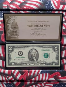 2003 Series $2.00 Federal Reserve Note *UNCIRCULATED* in Display Book