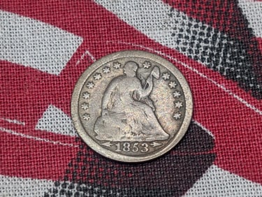 1853 w/ Arrows Seated Liberty Half Dime