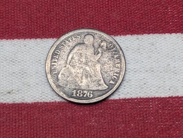 1876-CC w/ Legend Seated Liberty Dime
