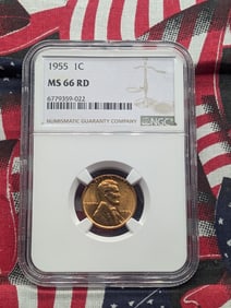 1955 Lincoln Wheat Cent - NGC MS66 RD *Poor Mans Double Die*