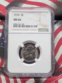 1974 Jefferson Nickel - NGC MS66 *NGC Price Guide $65*