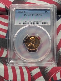 1969-S PROOF Lincoln Memorial Cent - PCGS PR68 RD