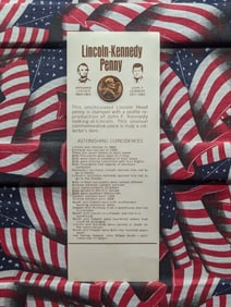 1973-D Lincoln-Kennedy Cent on Information Card