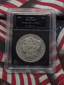 1891-O Morgan Silver Dollar - Slabbed Certified VERY GOOD