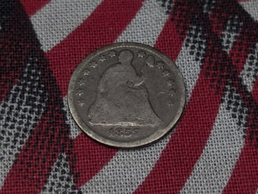 1857 w/ Stars Seated Liberty Half Dime **GOOD/VG**