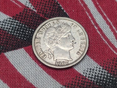1907 Barber Silver Dime *AU*