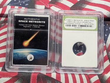 Authentic Campo del Cielo Argentina Meteor Shower & Meteorite Space Rock (2 PCS)