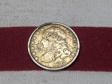 1835 Capped Bust Dime w/ Scratches