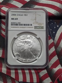 2006 American Silver Eagle - NGC MS69