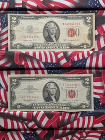 $2 Red Seals 1953-B & 1963 Nice Notes