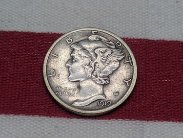 1919-D Mercury Silver Dime *VF*