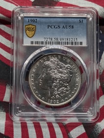 1902 Morgan Dollar Semi-Key Date PCGS AU58
