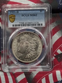 1921-D Morgan Dollar Better Grade PCGS MS62