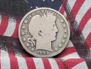 1892 Barber Silver Half Dollar **1st Year of Issue**