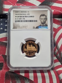2009-S PROOF Lincoln Professional Life Cent - NGC PF69 RD ULTRA CAMEO