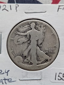 1921 ? Walking Liberty Half Dollar Fair 2 Key Date